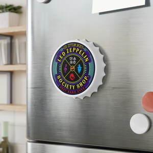 Led Zeppelin Society Shop Bottle Opener, Rock Bottle Opener with Magnet, Magnet Kitchen Accessories