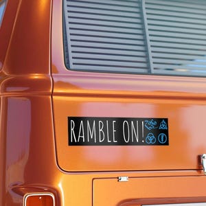 RAMBLE ON! Led Zeppelin Bumper Stickers, Pagan Symbols Decals Rectangle Band Stickers for Rock Band Enthusiasts  Rock Band Stickers