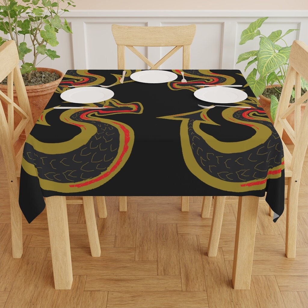 Dragon Table Cloth, Serpent Tablecloth, Dragon Bday Decorations, Viking Table Cloth, Celtic