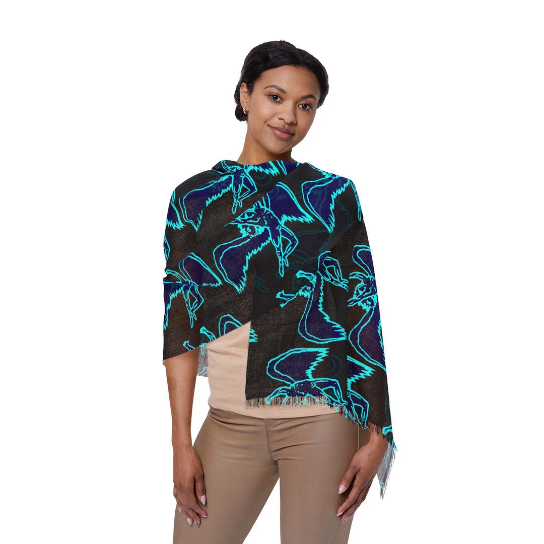 Led Zeppelin Scarf Led Zeppelin Swan Song Scarf | Icarus Print Polyester Wrap, Music ...