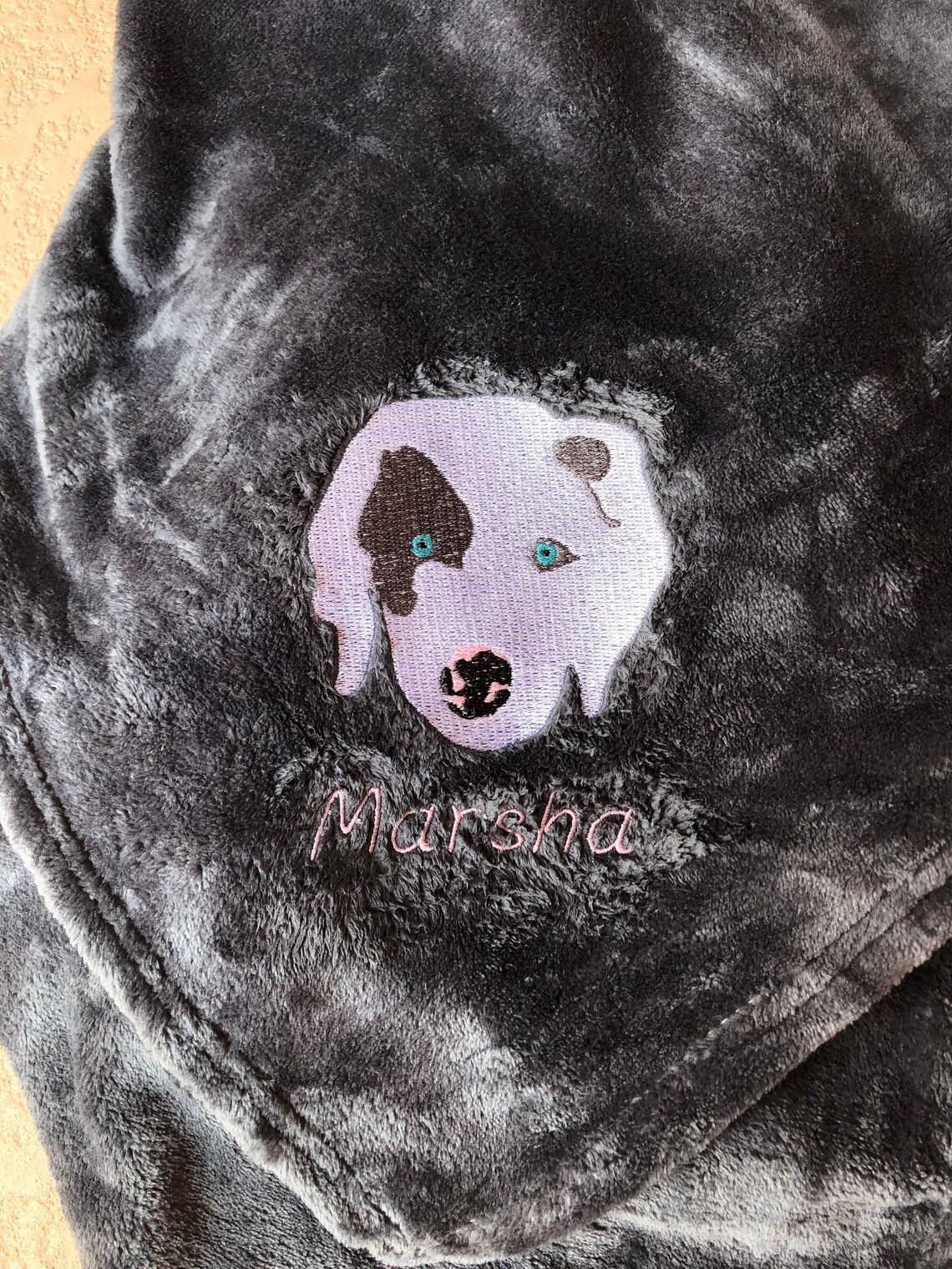 Custom Embroidered Pet Blanket Etsy