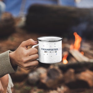 I Manifest Her Mug, Pride, gifs for her, spiritual gifts, namaste tee, zen, meditation gifts for him, enamel mug, cozy mug, mule mug
