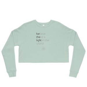 Be the Light Crop Sweatshirt Herbst Sweatshirt, Kuscheliges Sweatshirt, Spirituelle Geschenke, Unisex, Yoga, Winter, Motivation, Zen