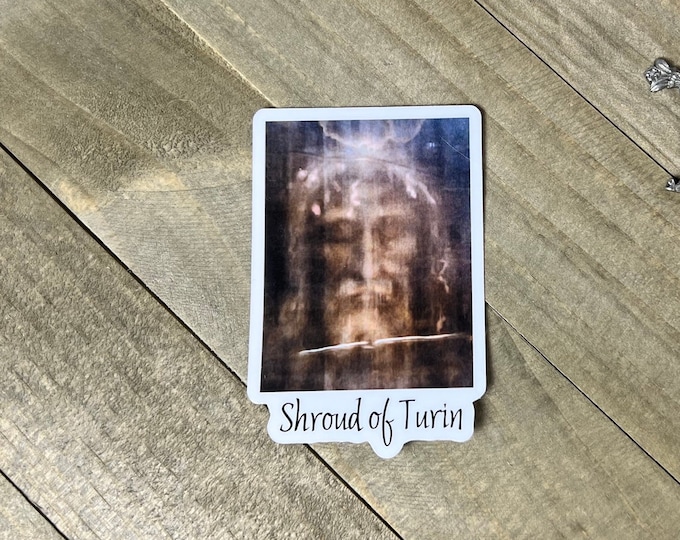 Shroud of Turin Jesus Sticker I Holy face of Jesus Sticker I Devotion to Jesus I Catholic Sticker I Jesus I Catholic Stickers