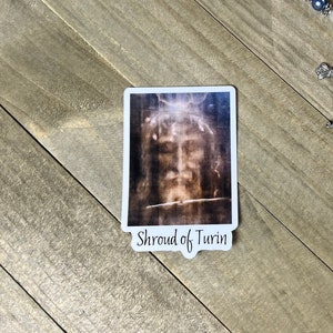 Shroud of Turin Jesus Sticker I Holy face of Jesus Sticker I Devotion to Jesus I Catholic Sticker I Jesus I Catholic Stickers