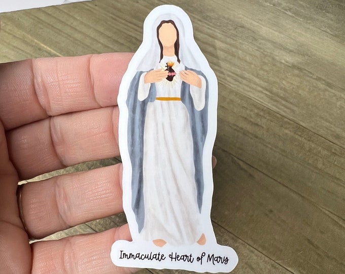 Immaculate Heart of Mary Sticker I Mary Sticker I Marian Sticker I Catholic Sticker I Mother Mary Sticker I Catholic Stickers I Ave Maria