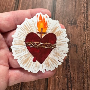 Sacred Heart of Jesus Sticker I Catholic Sticker I Sacred Heart of Jesus I Catholic Stickers