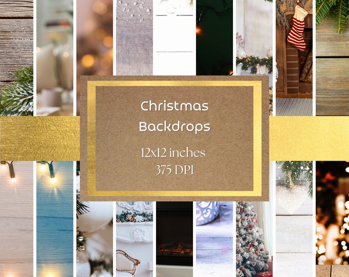 Christmas Backdrops and Backgrounds, Digital Background - Christmas Themed Backdrops and Backgrounds