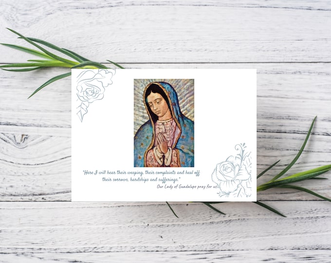 Our Lady of Guadalupe Note Cards, Our Lady Blank Cards, Catholic Stationery, St Note Cards, Note Card Set, Catholic Cards, faith notes