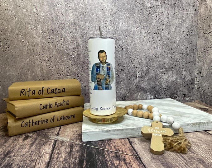Blessed Stanley Rother Tumbler I Stainless Steel 20 oz Skinny Tumbler I Catholic Tumbler I Religious Tumbler I Religious Tumbler for Her