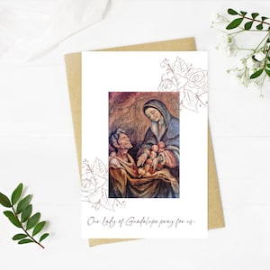 Onze Lieve Vrouw van Guadalupe notitiekaartenset, onze lieve vrouw blanco kaarten, katholiek briefpapier, Saint Notitiekaarten, notitiekaartenset, geloofsnotitiekaarten, katholiek