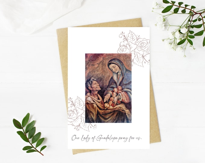 Our Lady of Guadalupe Note Card Set, Our Lady Blank Cards, Catholic Stationery, Saint Note Cards, Note Card Set, Faith Note Cards, Catholic
