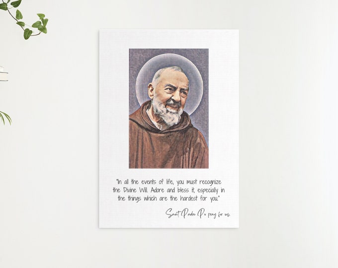 Padre Pio Print | Catholic Print | Catholic Art | 8x10 | Physical Print | Faith Wall
