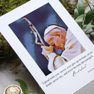 Impression JP2 | Impression catholique | Art catholique | 8 x 10 | Impression physique | Image de Saint Jean-Paul II N&#39;ayez pas peur I JP2 Impression I Catholique JP2