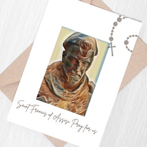 ST. Cartes vierges de François d'assise, papeterie catholique, cartes de correspondance saint, jeu de cartes de correspondance, cartes de foi, papeterie de foi, cartes catholiques