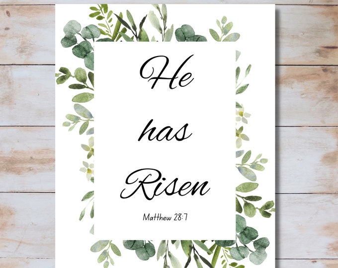 Resurrection Easter Print | Easter Catholic Poster | Easter Decor | 8x10 | Physical Print | Catholic Wall Decor | Modern Bible Print
