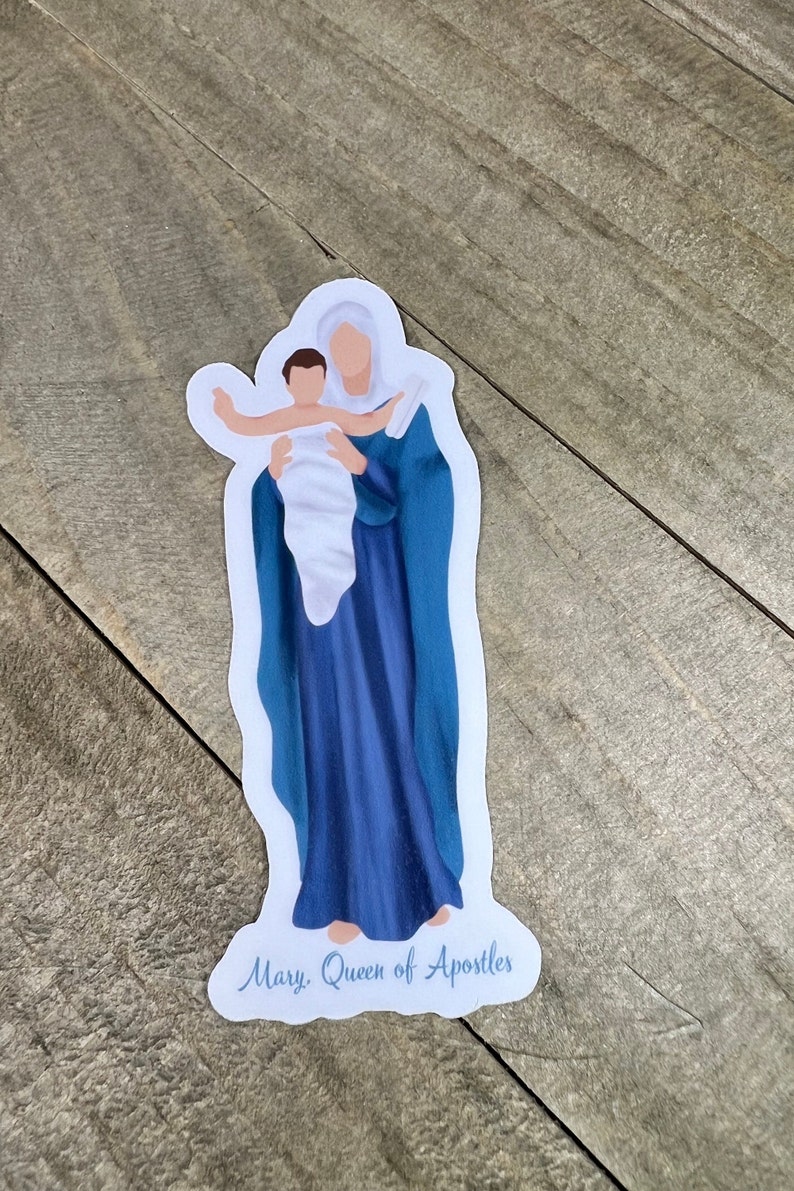 Mary, Queen of Apostles Sticker I Rosary Sticker I Marian Sticker I ...