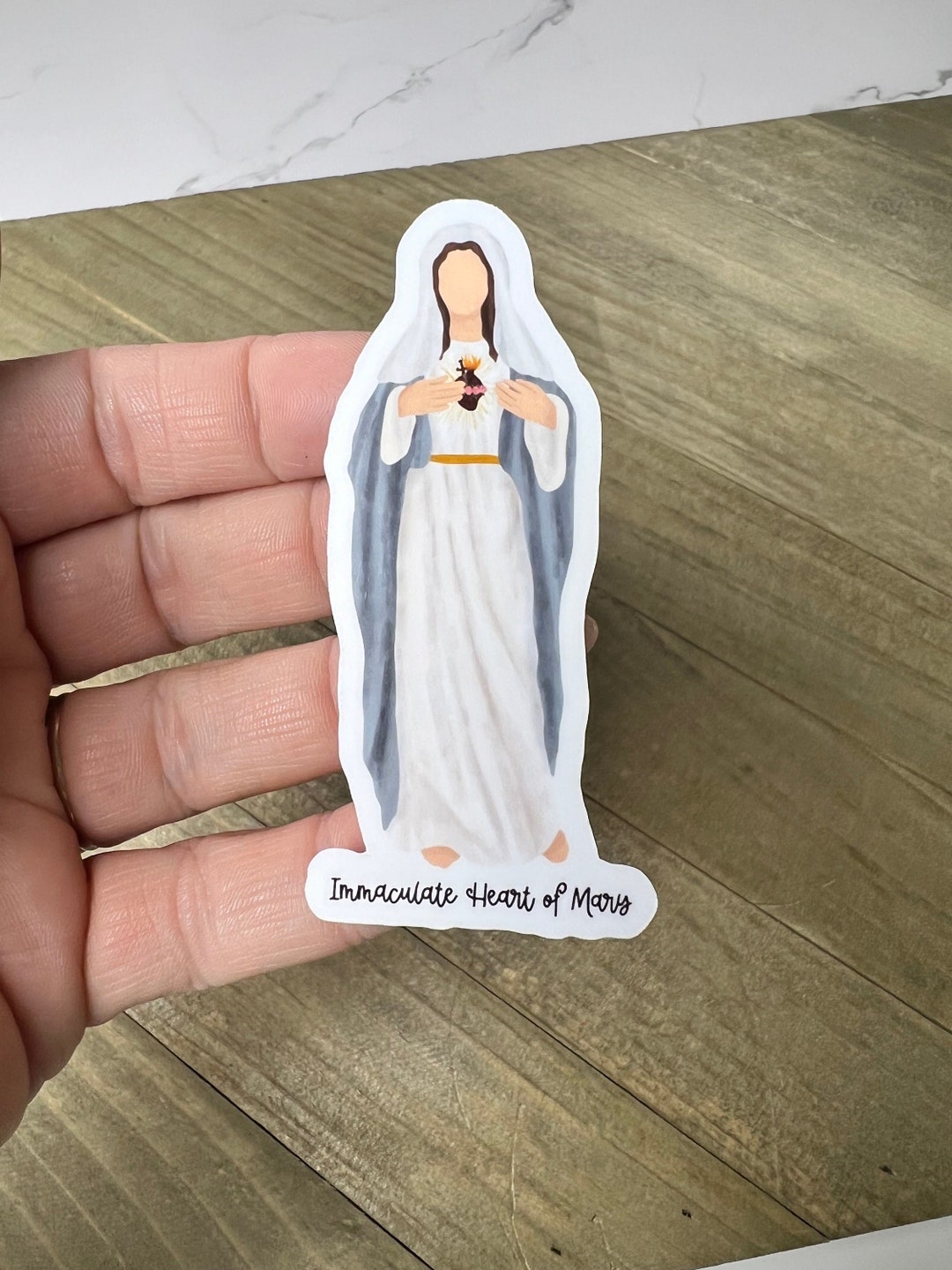 Immaculate Heart of Mary Sticker I Mary Sticker I Marian Sticker I ...
