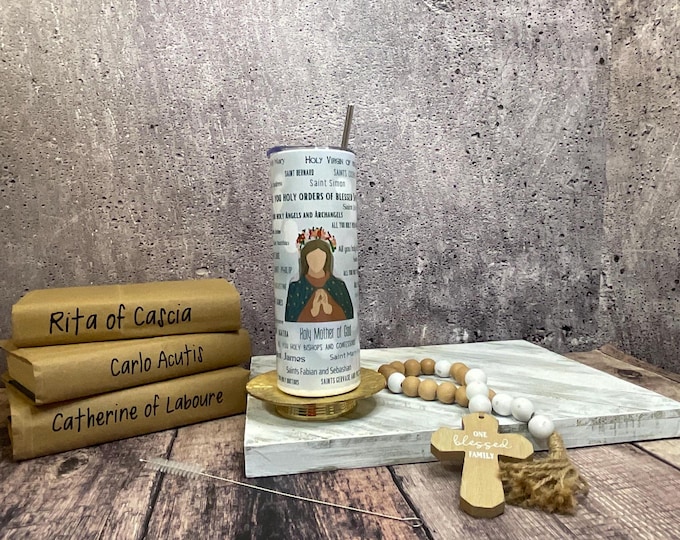 All Saints Tumbler I Stainless Steel 20 oz Skinny Tumbler I Catholic Tumbler I Religious Tumbler I Religious Tumbler for Her