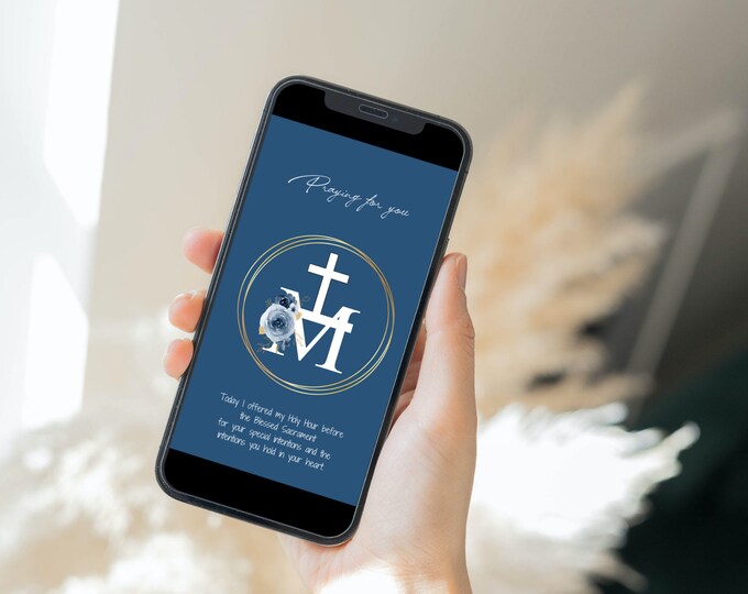 Digital Adoration Card | Text Adoration Card | Adoration Card | Digital | Adoration l Marian