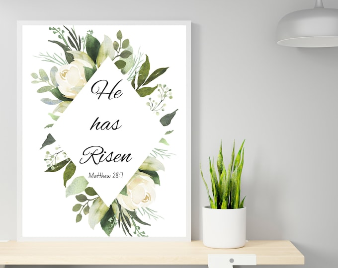 Resurrection Easter Print | Easter Print | Catholic Print | 8x10 | Physical Print | Catholic Wall Decor | Modern Bible Print