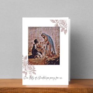 Onze-Lieve-Vrouw van Guadalupe Notitiekaarten, Onze-Lieve-Vrouw Blanco Kaarten, Katholiek briefpapier, St-notakaarten, Notitiekaartenset, Geloofsnotitiekaarten, Katholieke kaarten