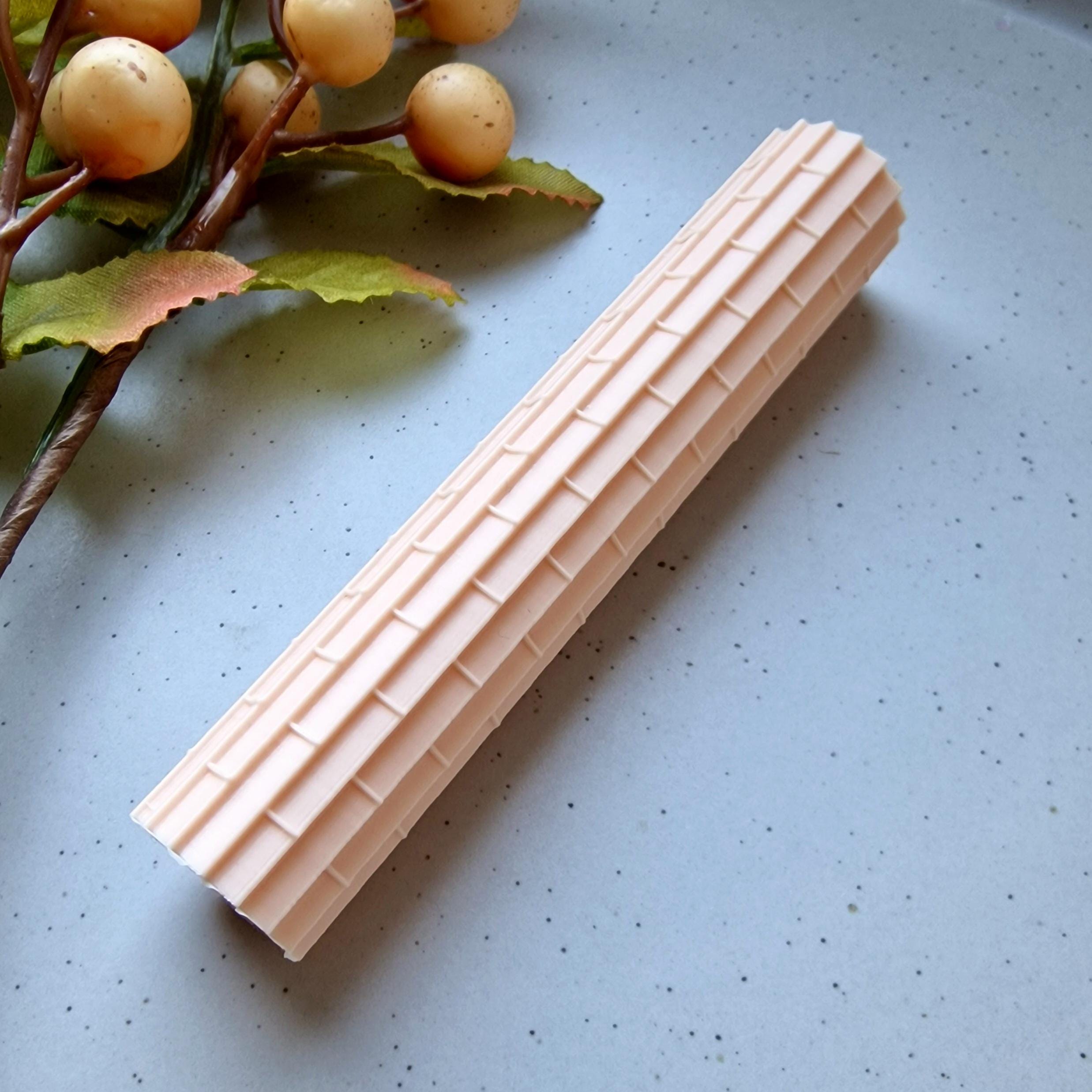 Bamboo Clay Texture Roller, Botanical Embosser Roller Clay, Polymer ...