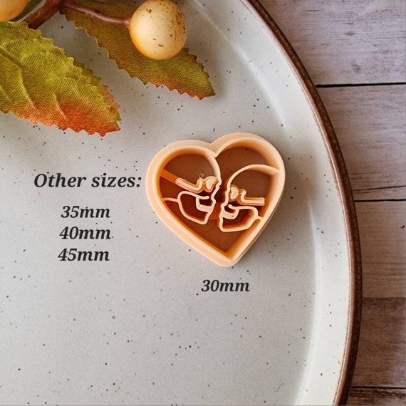 Sacred Heart Clay Cutter Shape Cutter for Polymer Clay Earrings