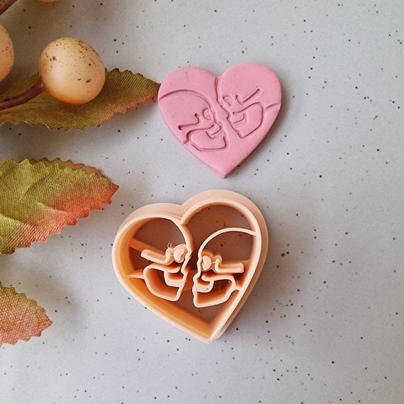 Heart Skull Clay Cutter, Valentines Clay Cutter, Polymer Clay Cutter, Clay  Earrings Cutter, Jewellery Cutter, Clay Tools, Fimo Clay Cutter 