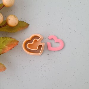 Hoop heart clay cutter, valentine clay cutter,  polymer clay cutter, clay earrings cutter, jewellery cutter, clay tools, fimo clay cutter