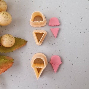 Ice cream clay cutter, imprint polymer clay cutter, summer clay earrings cutter, polymer clay jewellery cutter, clay tools, fimo clay cutter