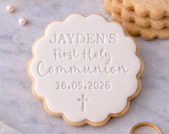 Communion Cookie Stamp | holy Communion Cookie Debosser | Personalised Communion Cookie Stamp | Fist Communion Favours | M&S Biscuit Stamp