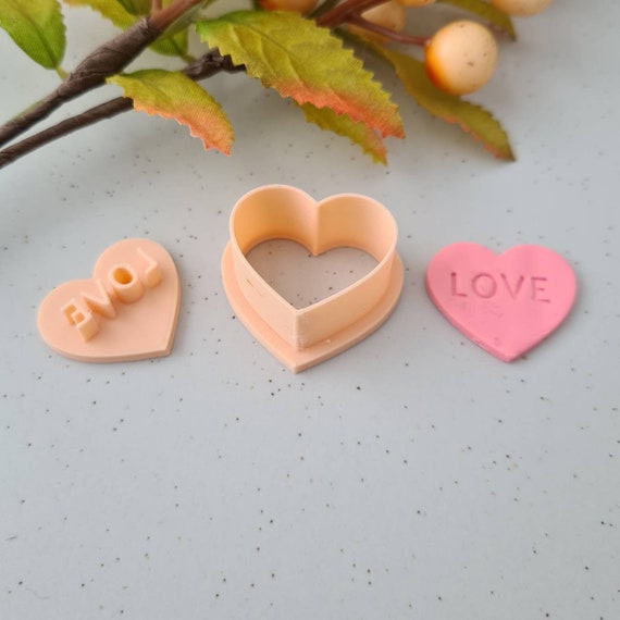 Candy Heart Clay Cutter, Candy Heart Stamp, Valentines Clay Cutter, Polymer  Clay Cutter, Clay Earrings Cutter, Fimo Clay Cutter, Clay Tools 