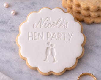 Tampon et emporte-pièces personnalisés pour biscuits M&S, Débossage de biscuits personnalisé, Tampon de faveur de biscuits de mariage, Tampon de biscuits Hen Do