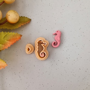 Seahorse polymer clay cutter, sea theme clay cutter, summer clay earrings cutter, polymer clay jewelry cutter, clay tools, fimo clay cutter