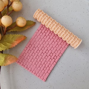 Brick stone clay texture roller, brick embosser clay roller, polymer clay texture roller, clay tool, pottery clay embossing, clay embosser