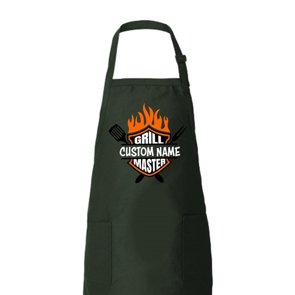 Grill Master Apron, Customized Apron, Personalized Apron, Dad Apron, Customized Grill Master Gift, Funny Grill Gift, Personalized Gift