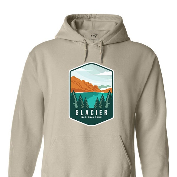 Glacier National Park Hoodie, National Park Hoodie, Glacier Hoodie, Hiking Hoodie, Montana Hoodie, National Park Gift, Camp Gift