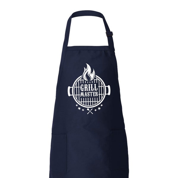 Grill Master Apron, Grill Apron, BBQ Apron, Customized Apron, Dad Apron, Printed Apron, Grill Master Gift, Funny Dad Gift, Father Gift