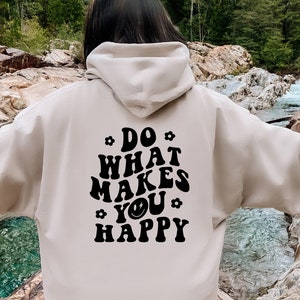 Be Happy Hoodie Etsy Canada