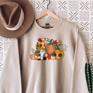 Fall Gnomes Sweatshirt, Fall Sweatshirt, Fall Vibes Sweatshirt, Pumpkin Sweatshirt, Thanksgiving Sweatshirt, Fall Lover Gift, Holiday Gift