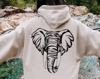 Elephant Hoodie, Elephant Hoodie, Elephant Lover Hoodie, Elephant Art Hoodie, Animal Hoodie, Funny Animal Hoodie, Gift For Elephant Lover