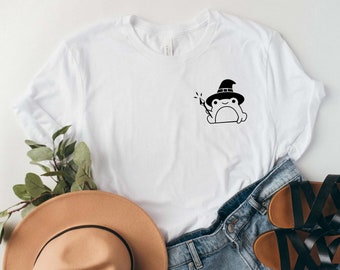 Frog Shirt, Witch Frog Shirt, Witch Shirt, Cute Shirt, Gift For Her, Bisexual Shirt, Gift for BFF, Minimal Design Tee, Frog Tshirt, Minimal