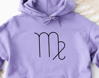 Virgo Hoodie, Virgo Sign Hoodie, Zodiac Sign Hoodie, Horoscope Hoodie, Birth Sign Hoodie, Astrology Hoodie, Zodiac Symbol Hoodie