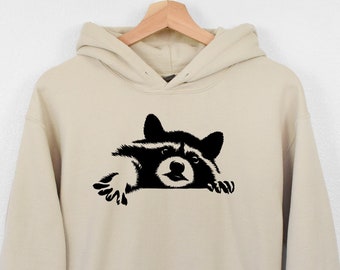 Raccoon Hoodie, Cute Raccoon Hoodie, Cute Raccoon Sweatshirt