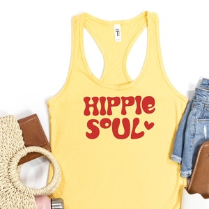 Hippie Soul Tank Top, Hippie Tank Top, Novelty Tank Top, Boho Tank Top, Bohemian Tank Top, Flower Child Tank Top, Yippie Tank Top