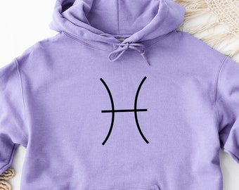 Pisces Hoodie, Pisces Sign Hoodie, Zodiac Sign Hoodie, Horoscope Hoodie, Birth Sign Hoodie, Astrology Hoodie, Zodiac Symbol Hoodie