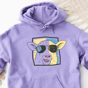 Sheep With Glasses Hoodie, Cute Sheep Hoodie, Farmer Hoodie, Sheep Lover Hoodie, Funny Sheep Hoodie, Farmer Gift, Sheep Lover Gift