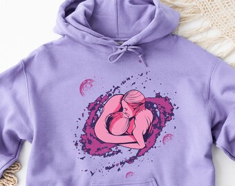 Galaxy Kiss Hoodie, Galaxy Hoodie, Kiss Me Hoodie, Kiss Hoodie, Valentine's Day Hoodie, Valentine Day's Gift, Couple Gift, Galaxy Gift