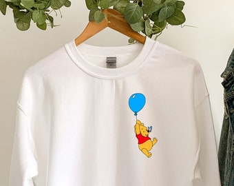 Winnie the Pooh Balloon Sweatshirt, Winnie Sweatshirt, Piglet Sweatshirt, Winnie Lover Sweatshirt, Friends Sweatshirt, Winnie The Pooh Gift
